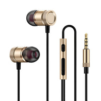HKM-199763 Wired In-Ear Headphones with Heavy Bass and Microphone for Enhanced Sound Experience