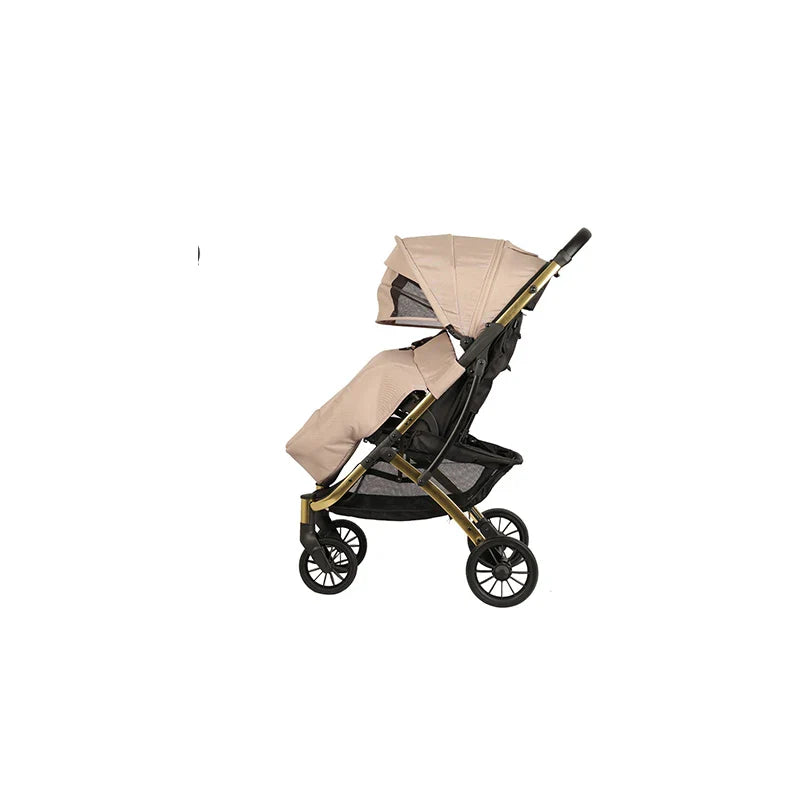 KTX-199891 Full Canopy Stroller with Large Capacity Shopping Basket for Newborns - Hands-Free Convenience for Outings