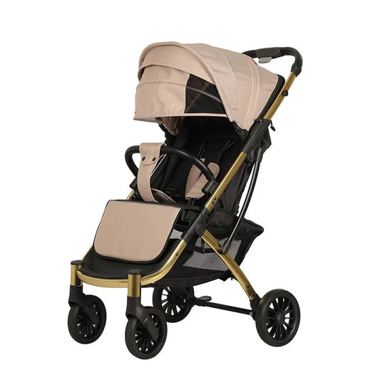 KTX-199891 Full Canopy Stroller with Large Capacity Shopping Basket for Newborns - Hands-Free Convenience for Outings
