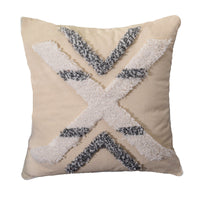 HKM-200083 Vintage Tufted Cotton and Linen Pillowcase, 45x45cm, PP Cotton Filling