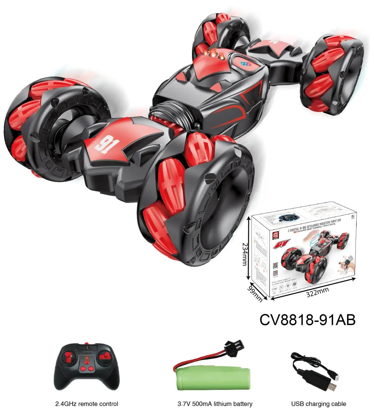 HKM-200275 Remote Control Stunt Car with Gesture Sensing and 360-Degree Drift Capabilities