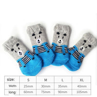 HKM-200339 Cozy Anti-Scratch Dog and Cat Socks Booties - Non-Slip, Warm, Wear-Resistant