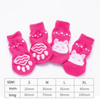 HKM-200339 Cozy Anti-Scratch Dog and Cat Socks Booties - Non-Slip, Warm, Wear-Resistant