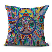 HKM-200403 Pastoral Plaid Geometric Cushion Cover - European Classical Design, 45x45cm