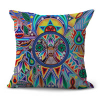 HKM-200403 Pastoral Plaid Geometric Cushion Cover - European Classical Design, 45x45cm