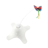 HKM-200467 Electric Butterfly Automatic Rotating Circle Puzzle Cat Toy