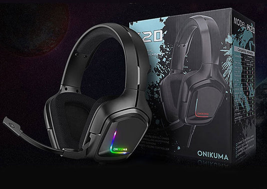 HKM-200531 RGB Wired Headset with Microphone - K20 Model, 3.5mm Plug, 20-20,000 Hz Frequency Response