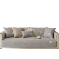 HKM-200659 Universal Non-Slip Sofa Cover in Solid Colors – Polyester Dust Cover for All Seasons