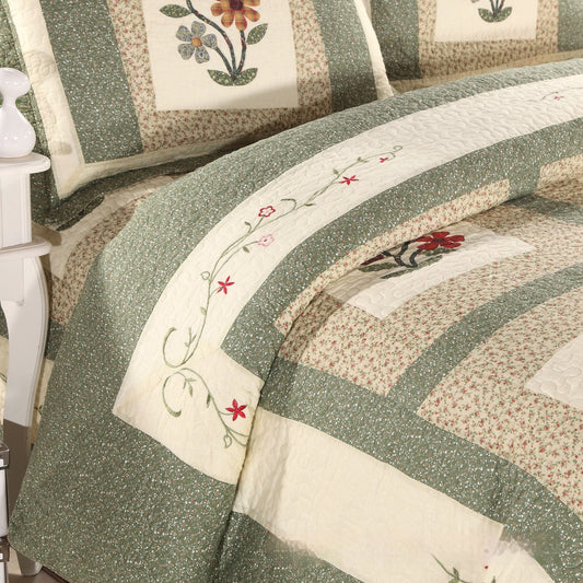 HKM-200851 Cotton Summer Cooling Duvet with Geometric Pattern and Washable Design, Includes Bed Sheet and Pillowcases