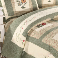 HKM-200851 Cotton Summer Cooling Duvet with Geometric Pattern and Washable Design, Includes Bed Sheet and Pillowcases