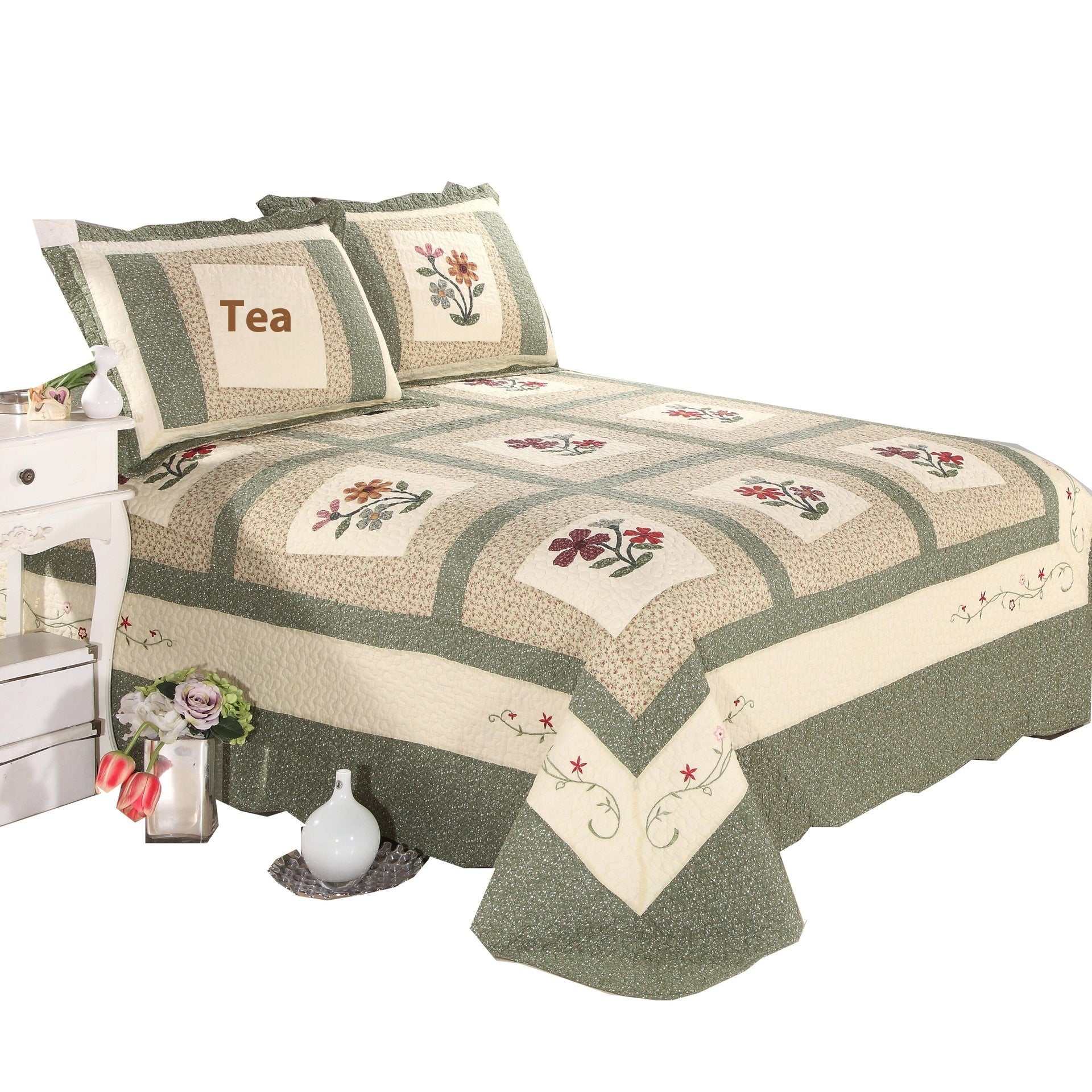 HKM-200851 Cotton Summer Cooling Duvet with Geometric Pattern and Washable Design, Includes Bed Sheet and Pillowcases