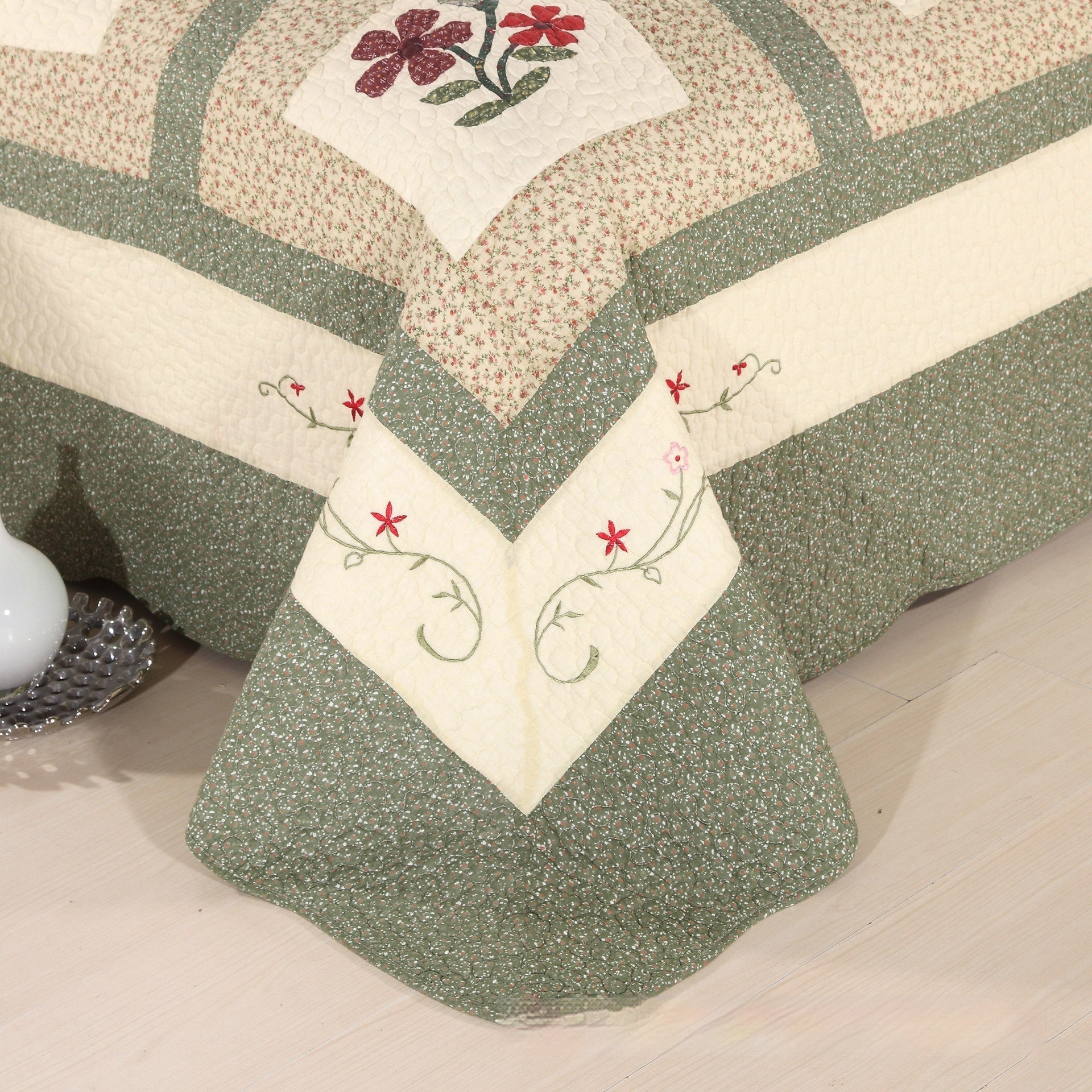 HKM-200851 Cotton Summer Cooling Duvet with Geometric Pattern and Washable Design, Includes Bed Sheet and Pillowcases