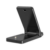 HKM-200915 Portable Folding Wireless Charger with Adjustable Support for Mobile Phones and Headphones - 15W Output
