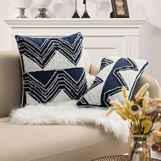 HKM-200979 Bohemian Geometric Tufted Velvet Pillowcase - 45x45cm & 30x50cm Options