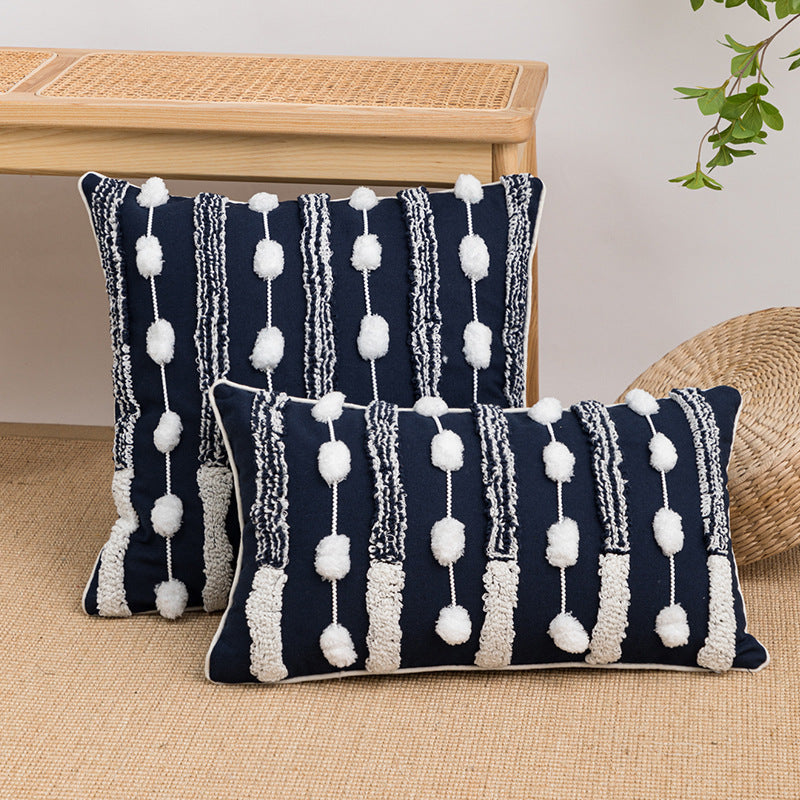 HKM-200979 Bohemian Geometric Tufted Velvet Pillowcase - 45x45cm & 30x50cm Options