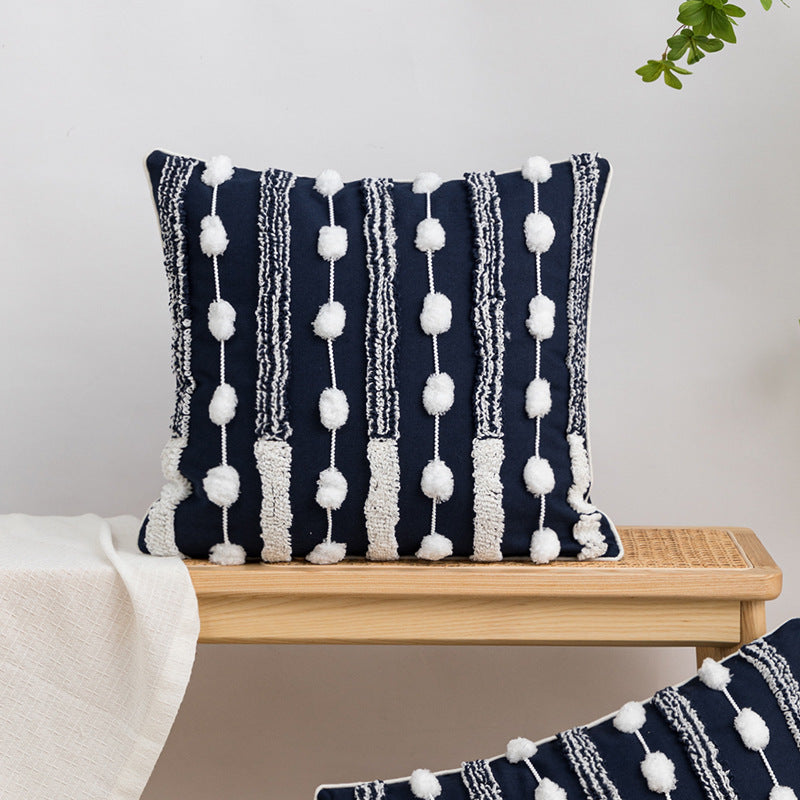 HKM-200979 Bohemian Geometric Tufted Velvet Pillowcase - 45x45cm & 30x50cm Options