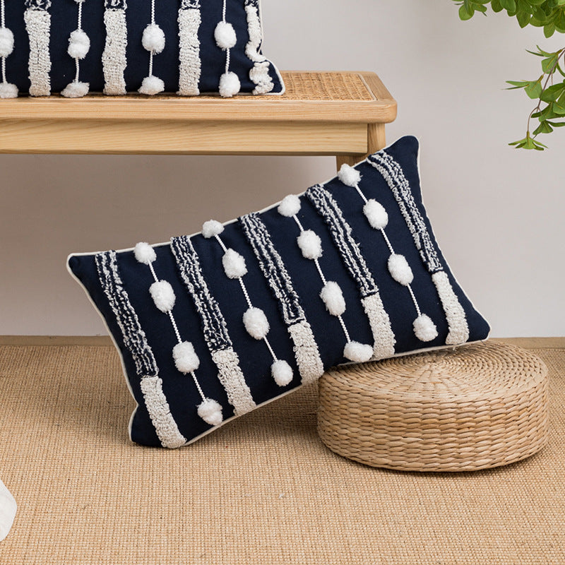 HKM-200979 Bohemian Geometric Tufted Velvet Pillowcase - 45x45cm & 30x50cm Options