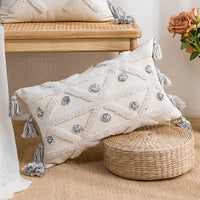 HKM-200979 Bohemian Geometric Tufted Velvet Pillowcase - 45x45cm & 30x50cm Options