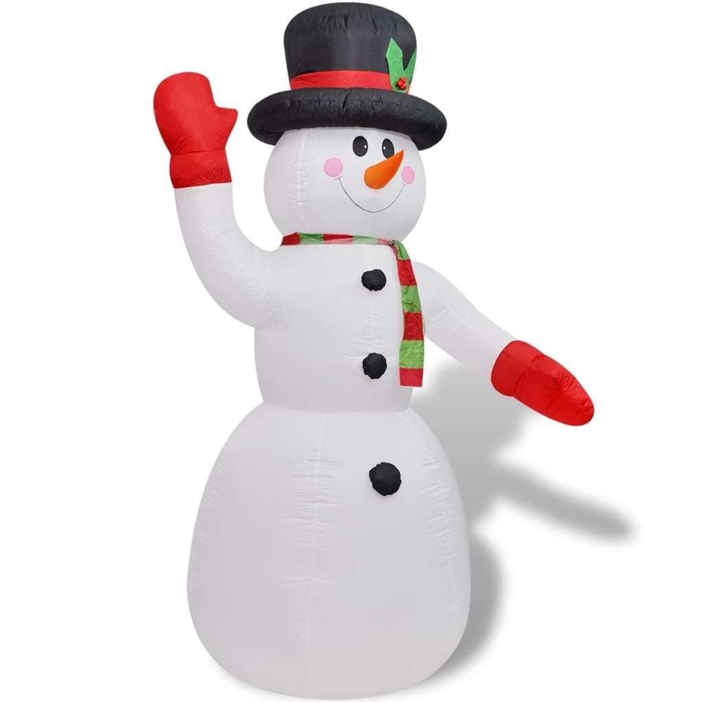 HKM-200979 Inflatable Christmas Snowman Decoration - 240 cm with Built-in LED Lights and Pump