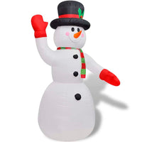 HKM-200979 Inflatable Christmas Snowman Decoration - 240 cm with Built-in LED Lights and Pump