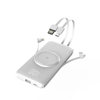 HKM-201043 Large-Capacity Wireless Power Bank with Multi-Output Ports - 10,000mAh/20,000mAh, Sleek Design