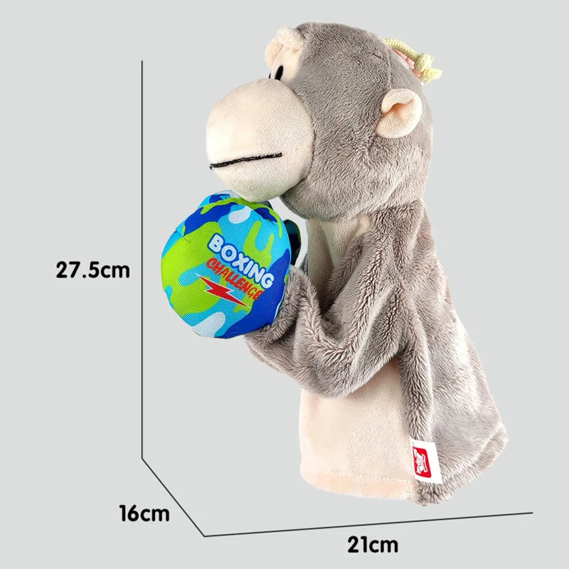 KTX-201107 Interactive Electric Plush Boxing Animal Puppet - Shark & Monkey - Fun for Kids and Family Play