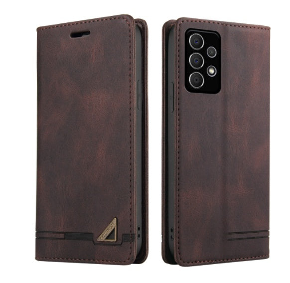 HKM-201107 Leather Wallet Case Compatible with Redmi Note10 Pro, Poco X3, and More – Stylish Protection in Black, Red, Blue, or Brown