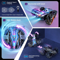 HKM-201427 2.4GHz 4WD Double-Sided RC Drift Car with Gesture Control, Lights, and Spray