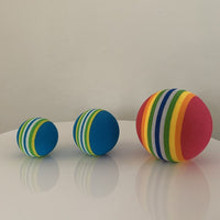 HKM-201619 Pet Cat Elastic Mute Rainbow Ball Toy