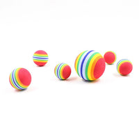 HKM-201619 Pet Cat Elastic Mute Rainbow Ball Toy