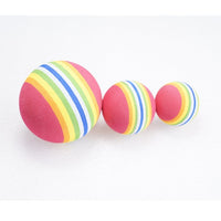 HKM-201619 Pet Cat Elastic Mute Rainbow Ball Toy