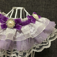 HKM-201683 Elegant Purple Pet Bow Tie Necklace Collar for Cats and Dogs - XS to XL Sizes Available