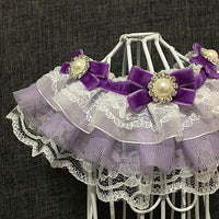 HKM-201683 Elegant Purple Pet Bow Tie Necklace Collar for Cats and Dogs - XS to XL Sizes Available