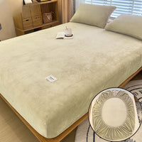 HKM-201811 Milk Fiber All-Inclusive Non-Slip Velvet Fitted Sheet Set - Multiple Sizes Available