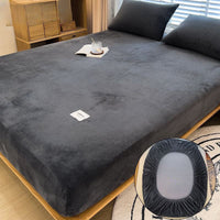 HKM-201811 Milk Fiber All-Inclusive Non-Slip Velvet Fitted Sheet Set - Multiple Sizes Available