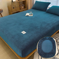 HKM-201811 Milk Fiber All-Inclusive Non-Slip Velvet Fitted Sheet Set - Multiple Sizes Available