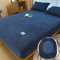 HKM-201811 Milk Fiber All-Inclusive Non-Slip Velvet Fitted Sheet Set - Multiple Sizes Available