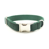 HKM-201875 Adjustable Dark Green Polyester Collar for Medium-Sized Dogs - Item No: UDC-019