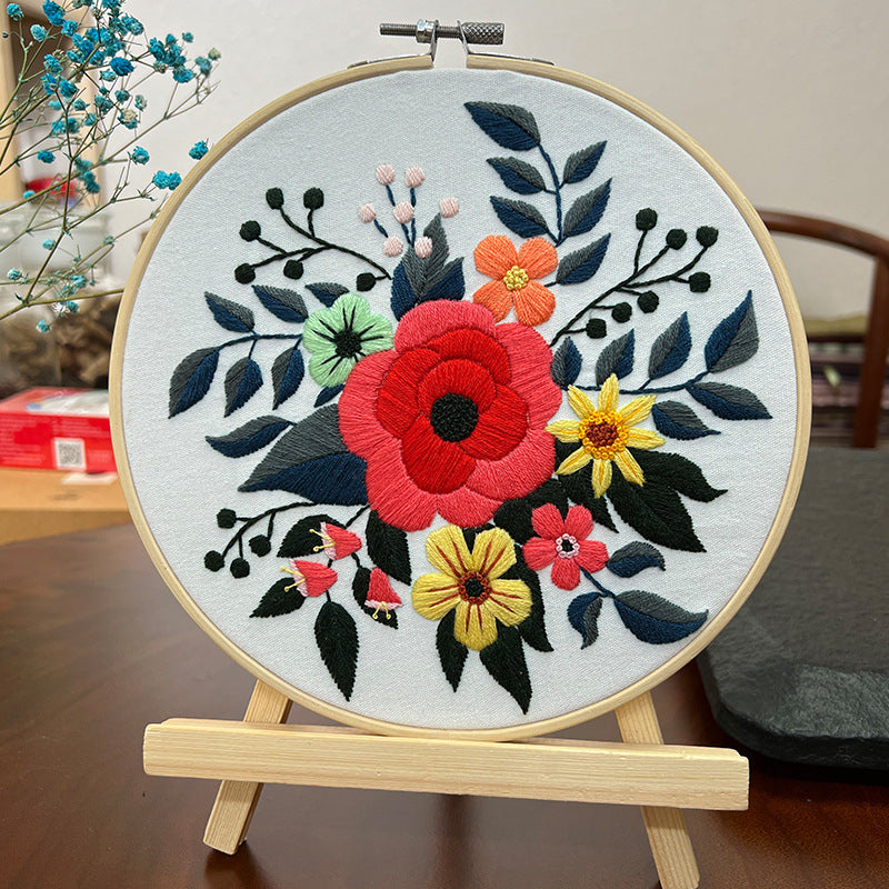 HKM-202003 Handmade DIY Three-Dimensional Flower Hanging Embroidery Kit - Various Styles Available