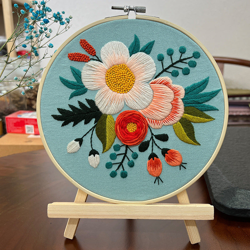 HKM-202003 Handmade DIY Three-Dimensional Flower Hanging Embroidery Kit - Various Styles Available