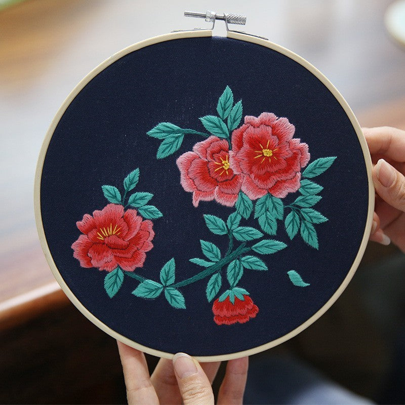 HKM-202003 Handmade DIY Three-Dimensional Flower Hanging Embroidery Kit - Various Styles Available