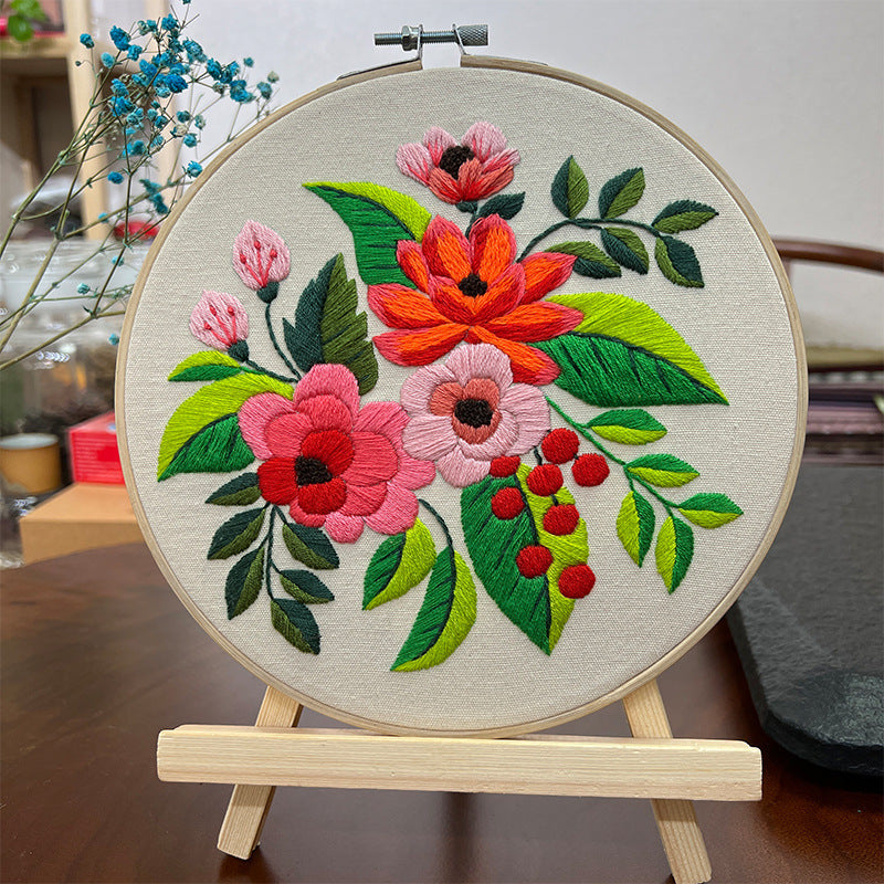 HKM-202003 Handmade DIY Three-Dimensional Flower Hanging Embroidery Kit - Various Styles Available