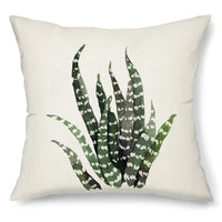 HKM-202131 Green Small Leaf Plant Pillow Cover - 45x45cm Nordic Style Cushion in Various Colors