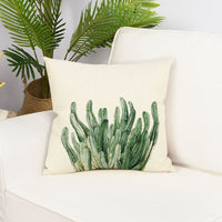 HKM-202131 Green Small Leaf Plant Pillow Cover - 45x45cm Nordic Style Cushion in Various Colors