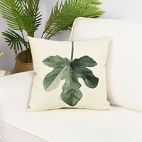 HKM-202131 Green Small Leaf Plant Pillow Cover - 45x45cm Nordic Style Cushion in Various Colors