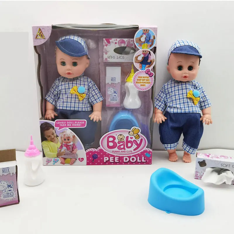 KTX-202259 16 Inch Soft Silicone Interactive Baby Doll with Sounds for Pretend Play and Newborn Gift