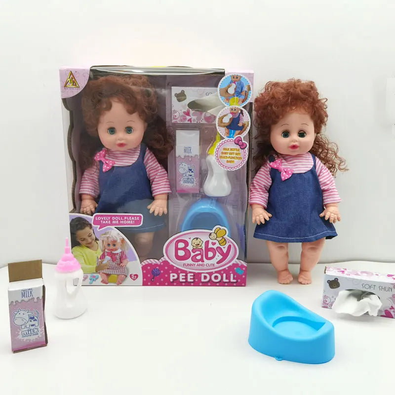 KTX-202259 16 Inch Soft Silicone Interactive Baby Doll with Sounds for Pretend Play and Newborn Gift