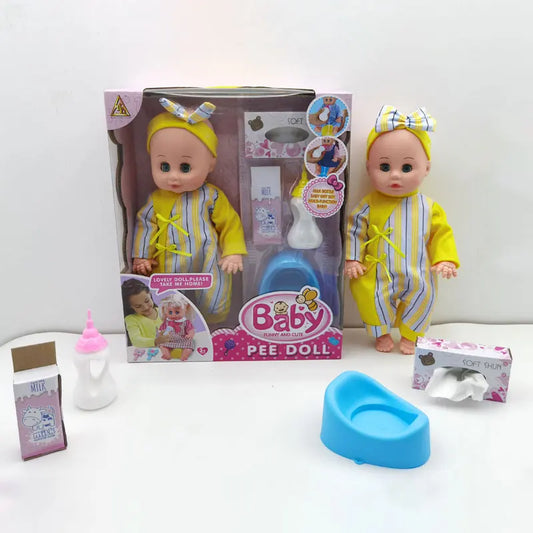 KTX-202259 16 Inch Soft Silicone Interactive Baby Doll with Sounds for Pretend Play and Newborn Gift