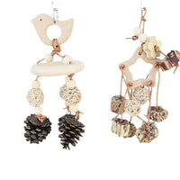 HKM-202259 Natural Wooden Bird Toy for Molar Relief - Star & Style Options