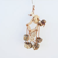 HKM-202259 Natural Wooden Bird Toy for Molar Relief - Star & Style Options